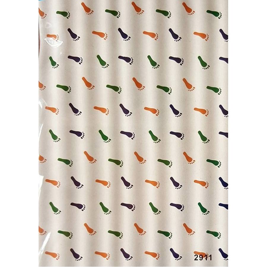 Perdea De Baie Klausstech, Panzata, 1 Piesa, 180 X 200 Cm, Imprimeu, Design Modern, Usor De Instalat, Alb