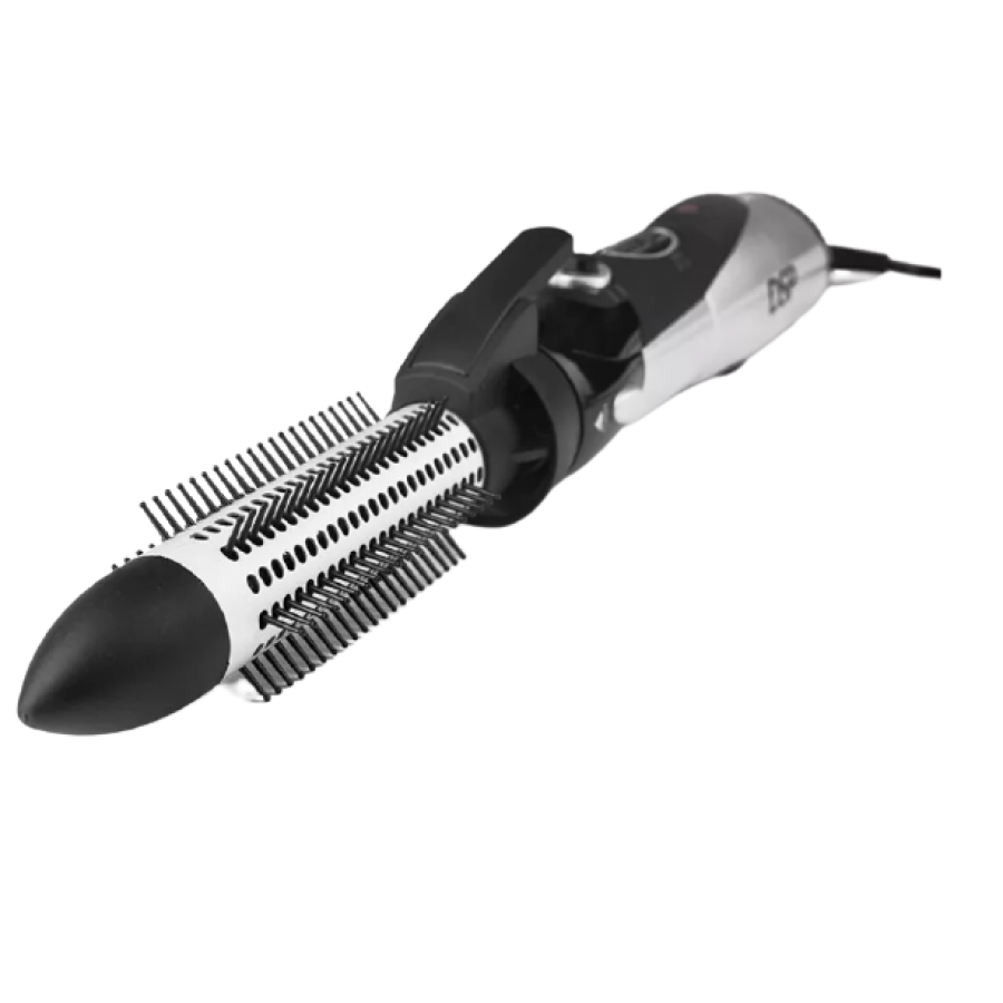 Perie De Par, Putere 1200w,  7 Accesorii Incluse, 220-240 V, 2 Trepte De Temperatura, Ergonomica, Negru/Argintiu
