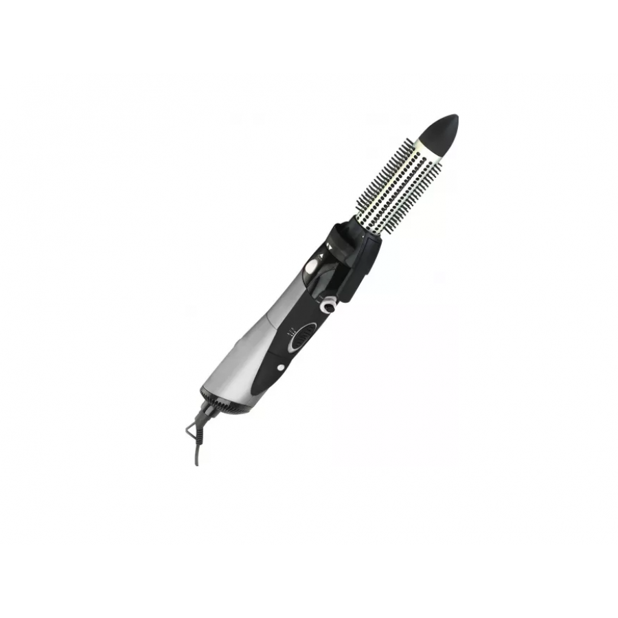Perie De Par, Putere 1200w,  7 Accesorii Incluse, 220-240 V, 2 Trepte De Temperatura, Ergonomica, Negru/Argintiu