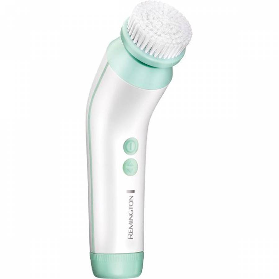 Perie Electrica De Curatare Faciala Remington  , Doua Capete De Perii De Curatare Normala/sensibila , Doua Trepte De Viteza , Husa Pentru Depozitare , Cap Cu Perie Rotativa , Alb/verde