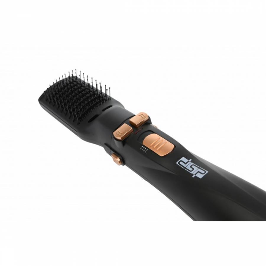 Perie Rotativa, 2 Sensuri De Rotatie, 4 In 1, Ofera Volum Si Protejeaza Parul, 220-240 V, 4 Capete Interschimbabile, Usor De Folosit, Ergonomica, Crem/negru