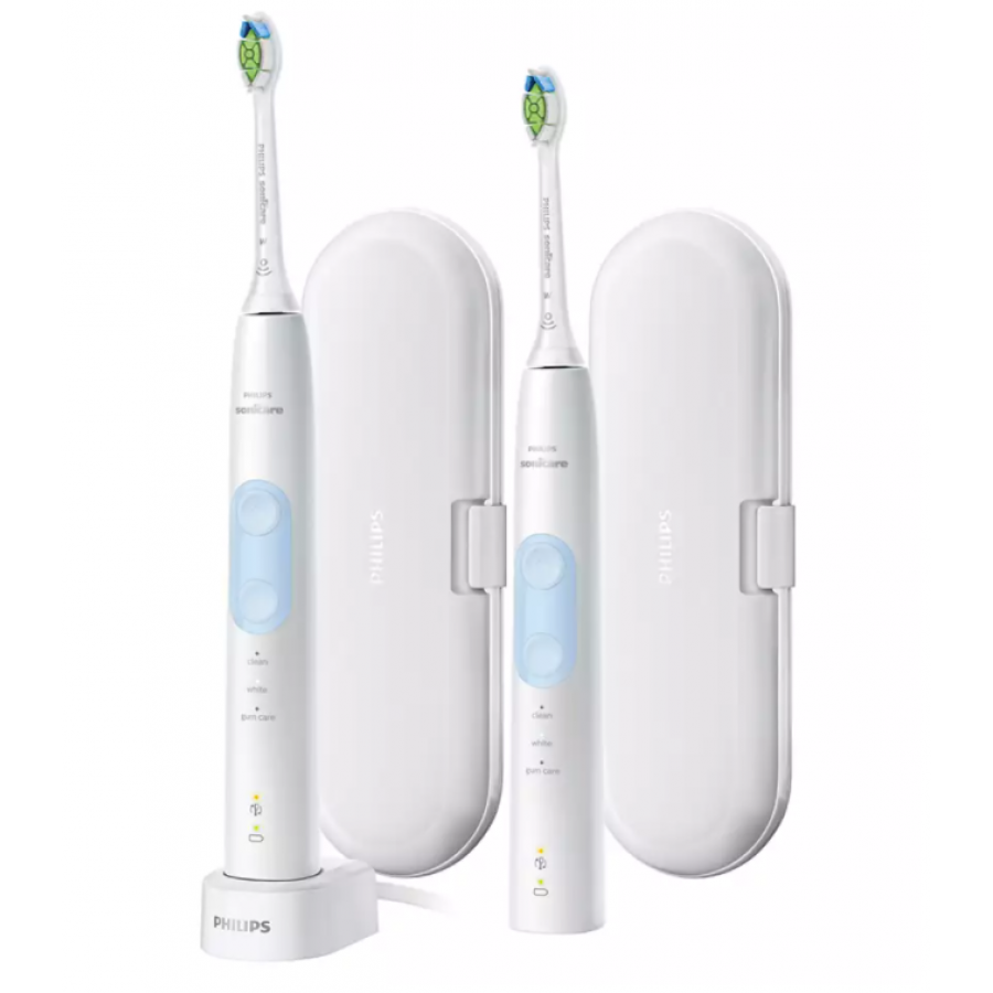 Periuta De Dinti Sonica Tehnologie Protectiveclean Philips, 3 Moduri Utilizare, Toc Transport, Brushsync, Tehnologie Gum Care, Vibrare Maner, Tensiune 110 - 240 V, Alb