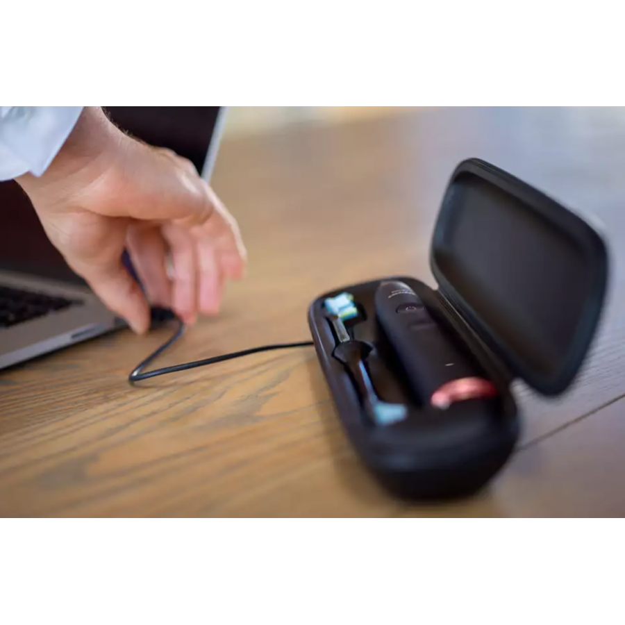 Periuta Electrica De Dinti Philips Sonica, Compatibilitate Aplicatie, 5 Moduri Si 3 Intensitati, Compatibilitate Androi/ios, Iluminare, 62.000 Miscari/minut, Negru