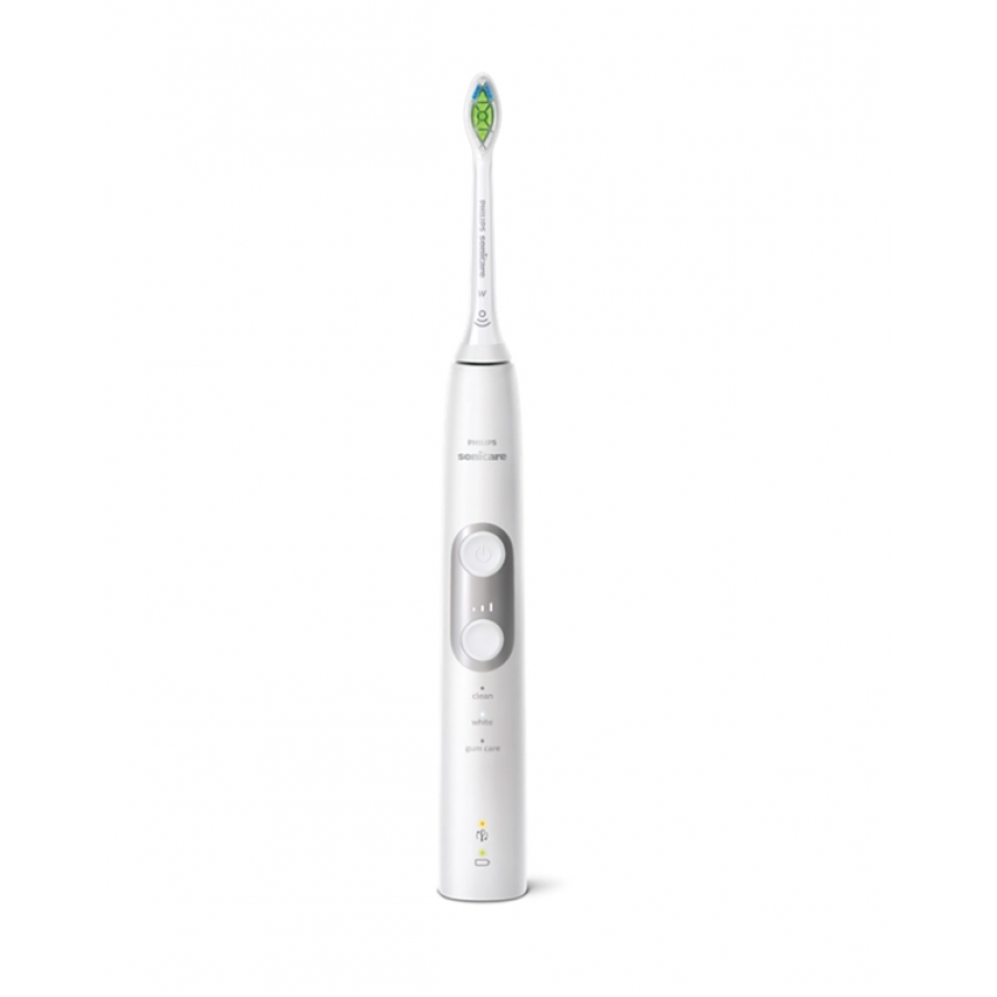 Periuta Electrica Philips De Dinti Sonica Cu Functii Brushsync, Senzor De Presiune Integrat, Toc De Transport , 3 Moduri/3 Intensitati, Protectiveclean, Culoare Alb