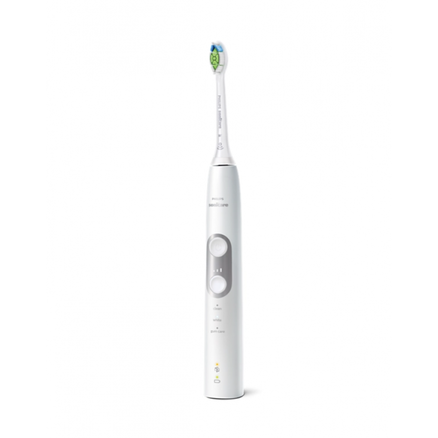 Periuta Electrica Philips De Dinti Sonica Cu Functii Brushsync, Senzor De Presiune Integrat, Toc De Transport , 3 Moduri/3 Intensitati, Protectiveclean, Culoare Alb