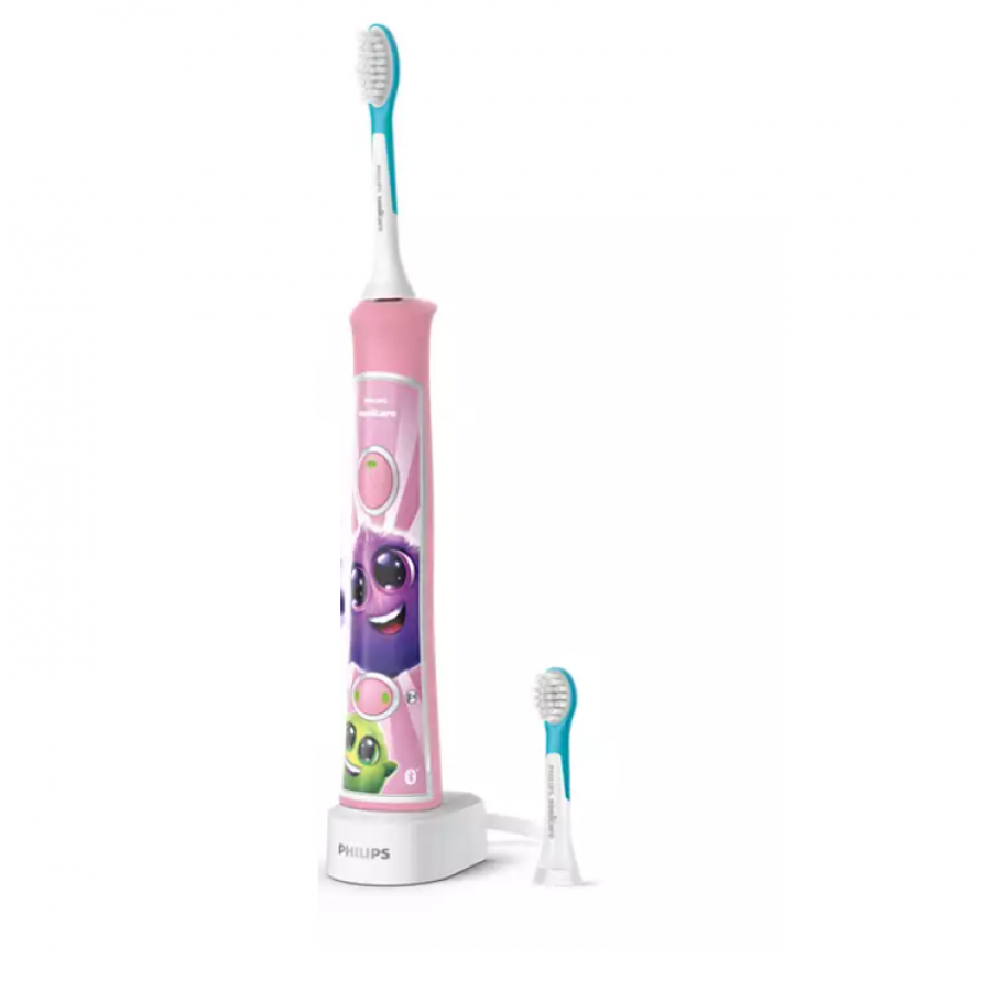 Periuta Philips Electrica De Dinti, Tehnologie Bluetooth, Pentru Copii, Aplicatie Educativa, 2 Capete De Periere, 2 Moduri, Compatibila Android/ios, Afisaj Luminat
