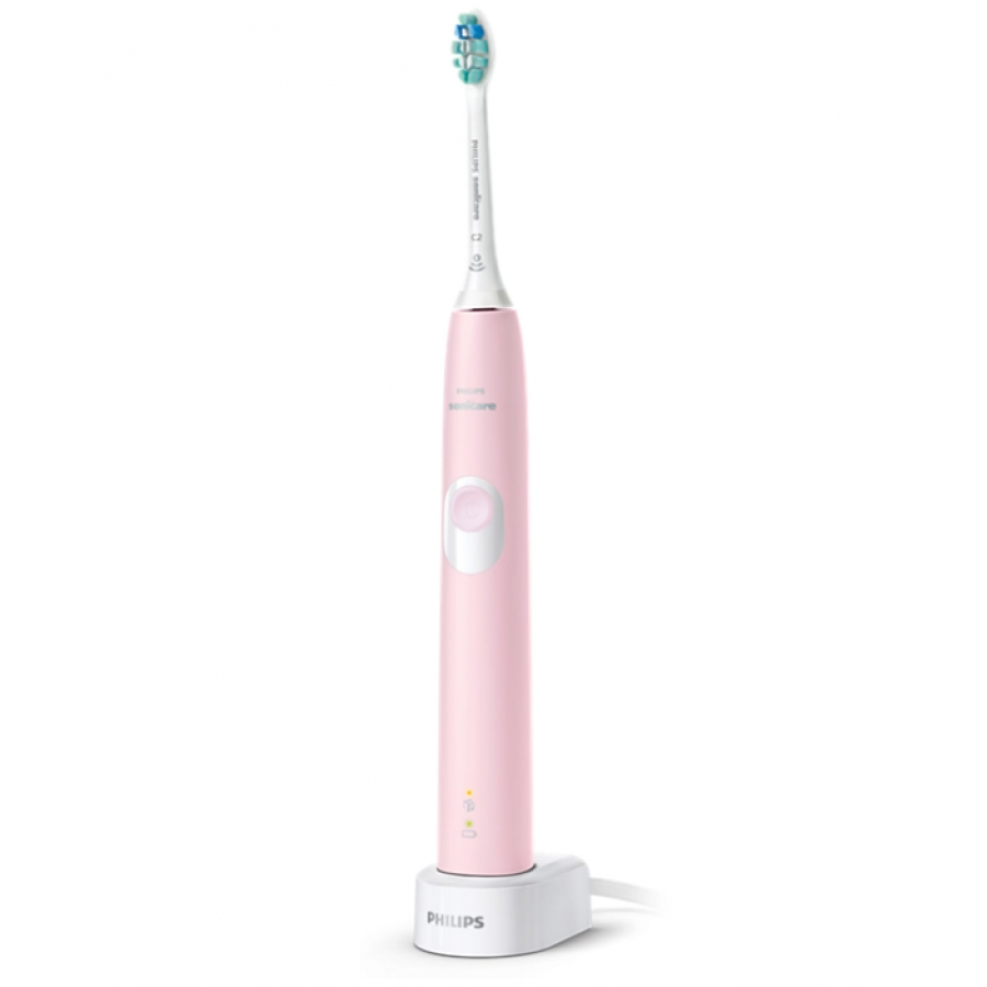 Periuta Philips Sonicare Cu Tehnologie Protectiveclean, Pentru Zone Sensibile, Iluminare Stare Baterie, 2 Intensitati, Vibrare Maner, Baterie Litiu Ion, Culoare Roz