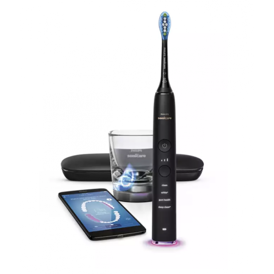 Periuta Smart Philips Pentru Albire, Aplicatie Connected Brushing Android / Ios, 4 Moduri Si 3 Intensitati, Vibrare Maner, Senzor Pozitie,  Culoare Negru