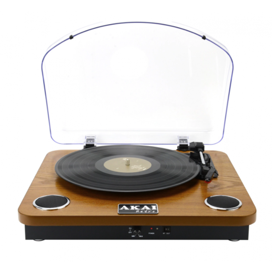 Pick Up Stereo Cu Bluetooth 2.1, Intrari Rca Si Usb, Sd Card, Carcasa Anti Praf, Putere 2 X 0.8 W, Design Retro, Culoare Maro