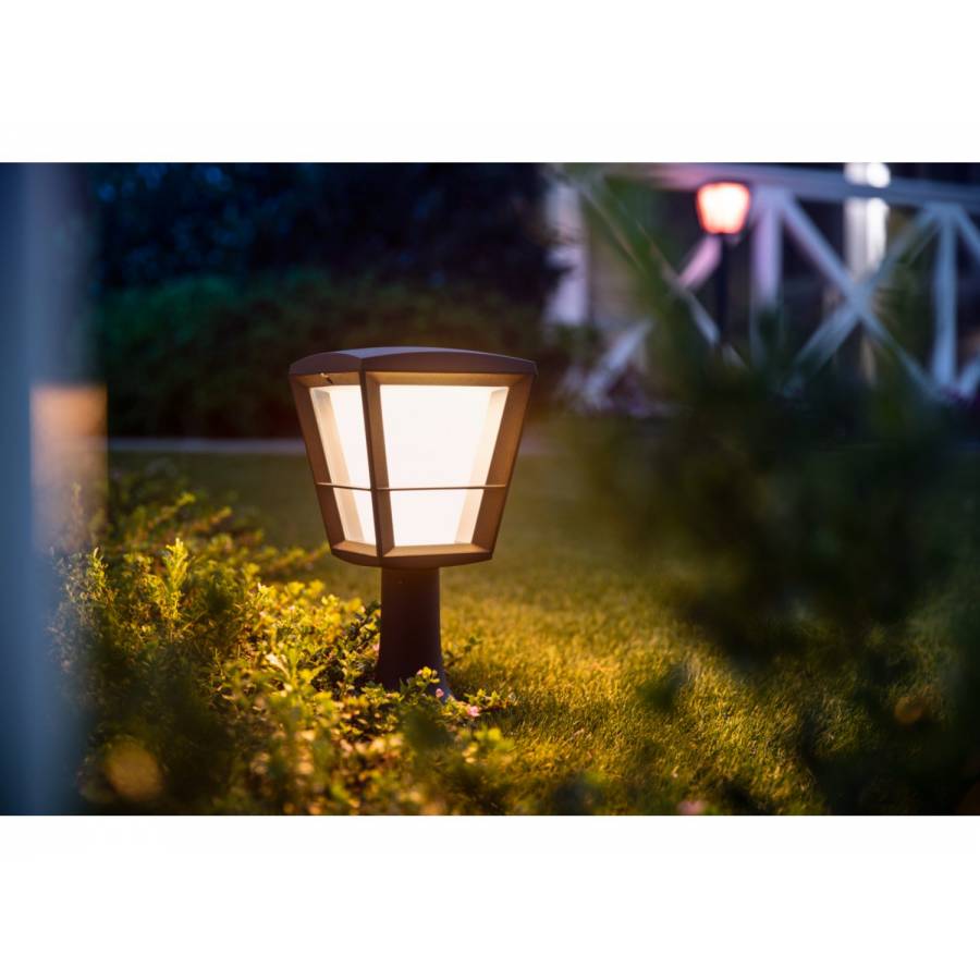 Piedestal Iluminare Philips Led Rgbw, Protectie Ip44, Inaltime 32.2 Cm, 1150 Lm, 25000 Ore, Putere 15 W, 2000-6500 K, Culoare Negru