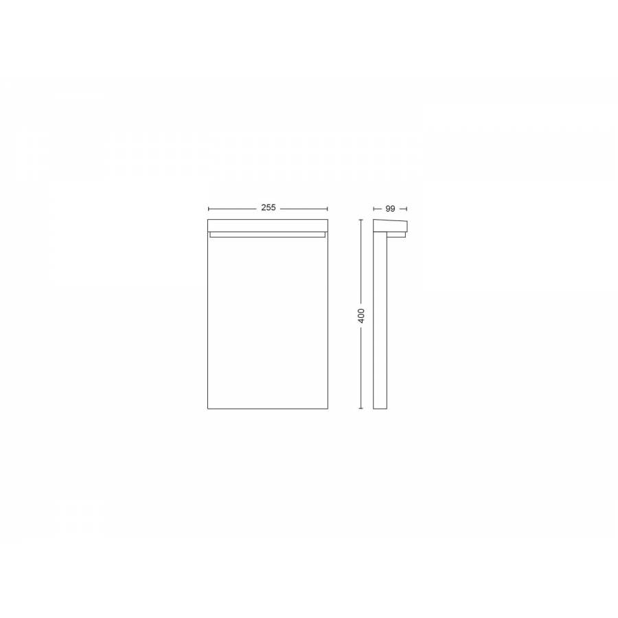 Piedestal Philips Exterior, Material Sticla, Flux 1000 Lm, 25000 Ore, 50 60 Hz, 13.5 W, Protectie Ip44, Izolatie Dubla, Design Modern, Culoare Negru