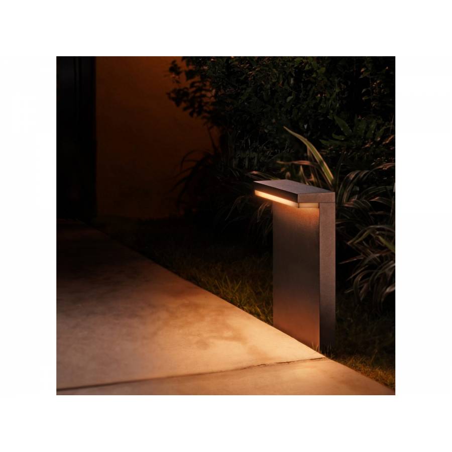 Piedestal Philips Exterior, Material Sticla, Flux 1000 Lm, 25000 Ore, 50 60 Hz, 13.5 W, Protectie Ip44, Izolatie Dubla, Design Modern, Culoare Negru