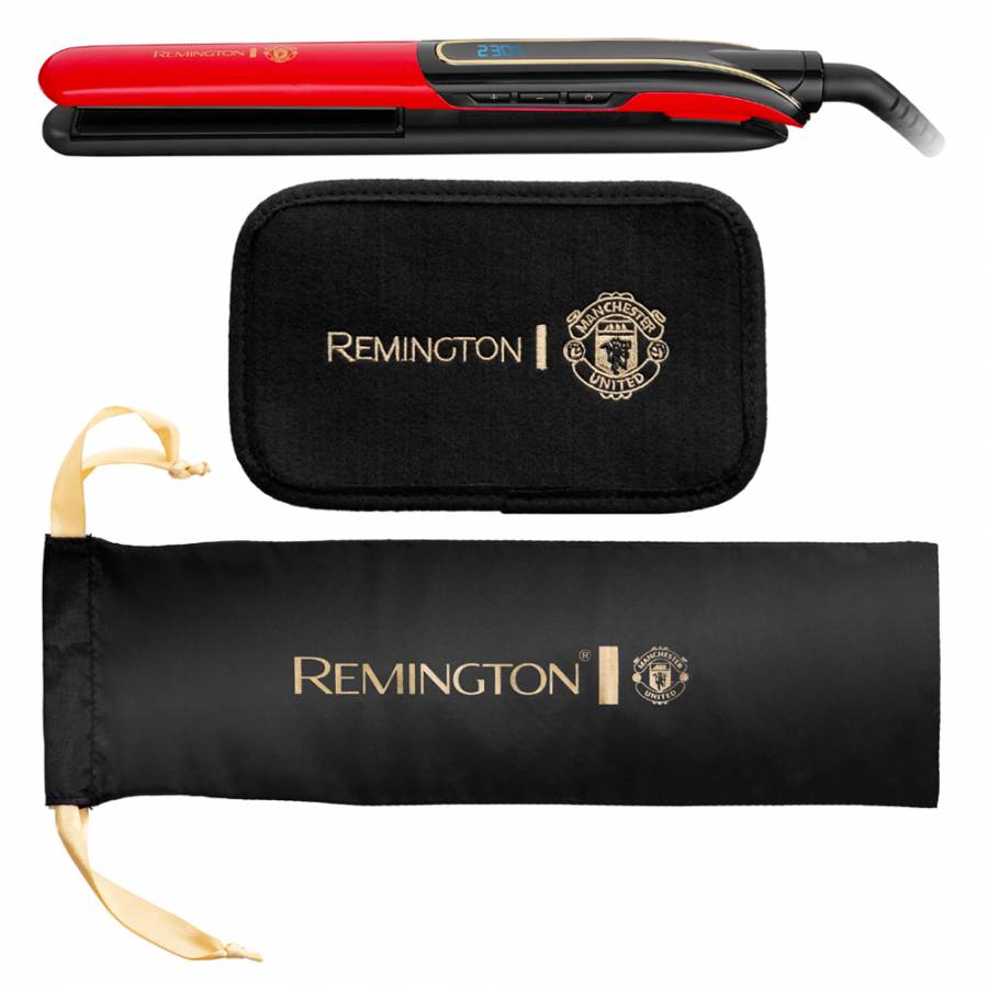Placa De Indreptat Parul Remingtoncurl Expert Manchester United , Design Curbat Special , Ecran Digital , Temperaturi 150 °c - 230 °c , Functie Blocare ,  Negru/rosu