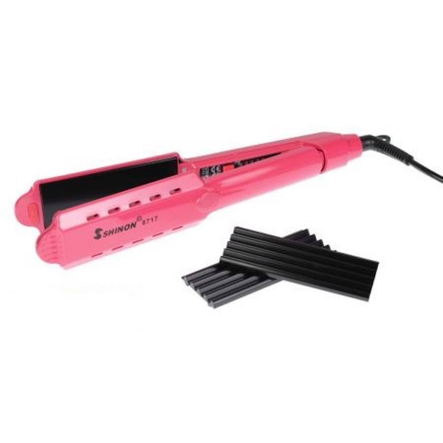 Placa De Indreptat Si Creponat Parul Shinon, Temperatura Controlata 120 - 200 ° C, Putere 50 W, Indicator Led, Ideala Pentru Toate Tipurile De Par, Alimentare 240 V, 50/60 Hz, Design Modern, Roz