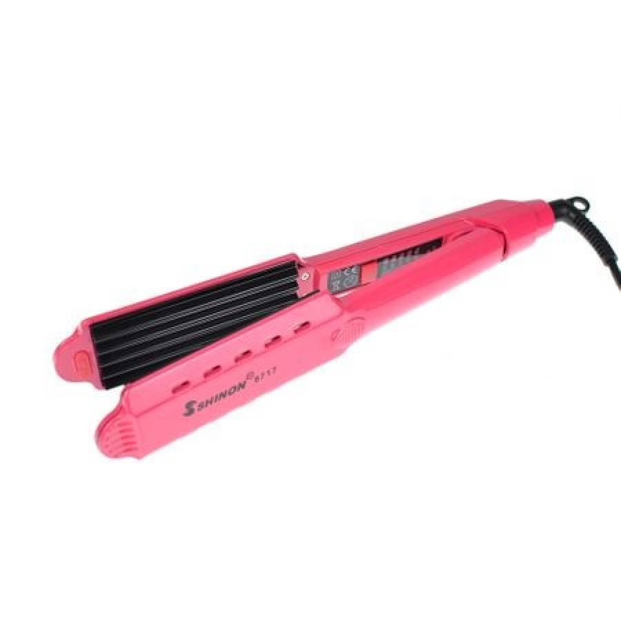Placa De Indreptat Si Creponat Parul Shinon, Temperatura Controlata 120 - 200 ° C, Putere 50 W, Indicator Led, Ideala Pentru Toate Tipurile De Par, Alimentare 240 V, 50/60 Hz, Design Modern, Roz