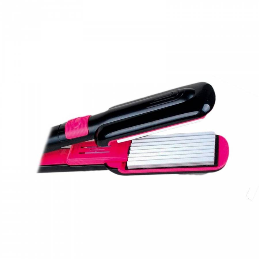 Placa Profesionala Pritech De Indreptat Parul , Material Ceramica , Design Modern , Tensiune 210-240v , Putere 40w - 59w , Negru/Roz