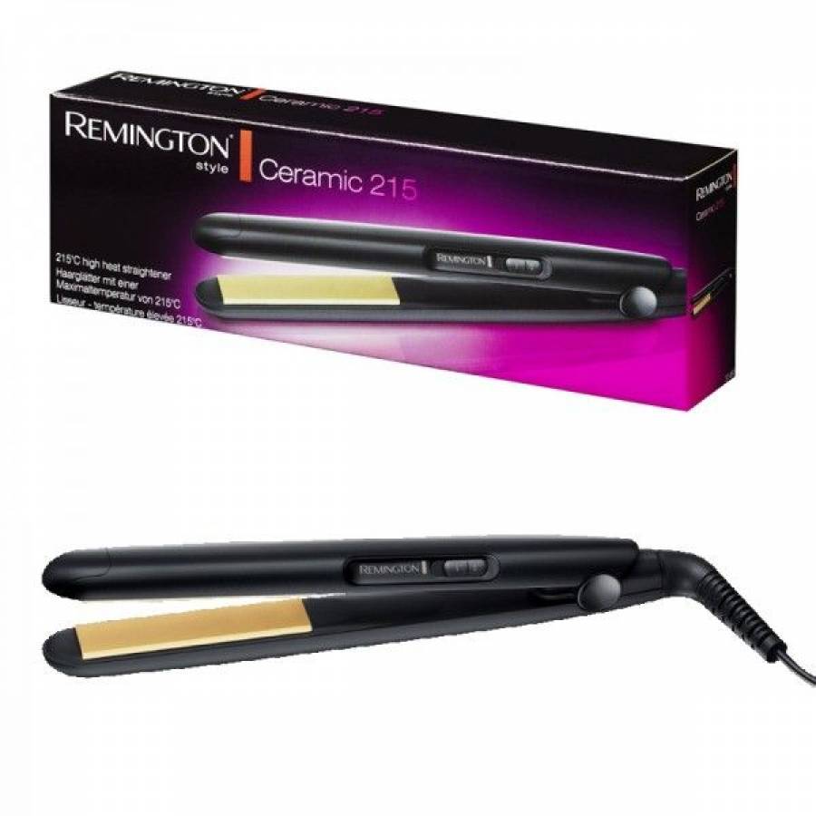 Placa Profesionala Remington De Indreptat Parul , Temperatura Maxima 215 ºc , Incalzire Rapida 30 Secunde , Placi Inguste , Material Ceramica , Culoare Neagra