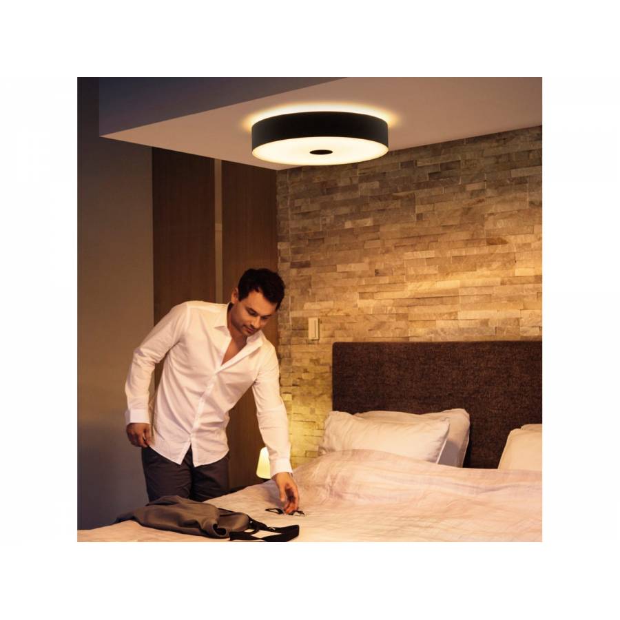 Plafoniera Philips Led, Lumina Ambianta Alba, Material Sticla, Contemporan, 3000 Lm, 2200 - 6500 K, 33.5 W, Ip20, Circular Contemporan, Negru