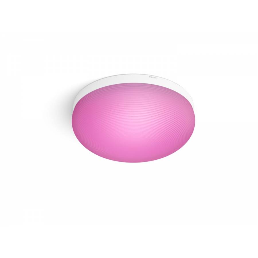 Plafoniera Philips Led Rgbw Cu Ambianta Alba Si Color, Led Integrat, Control Bluetooth Prin Aplicatie, Material Sticla, Contemporan, Alb