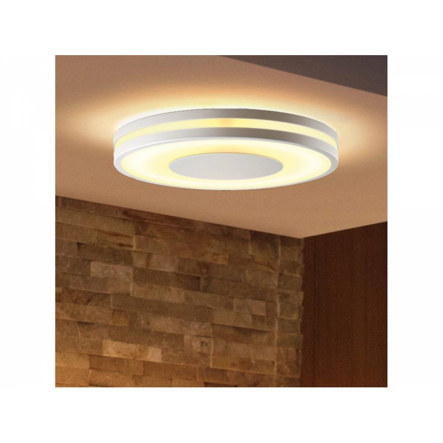 Plafoniera Philips Rgbw Led Integrat, Zigbee Light, Design Circular, Metal, 2400 Lm, 25000 Ore, Ip20, Putere 27 W, 2200 6500 K, Culoare Alb