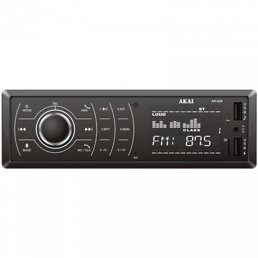 Player Audio Auto 4 X 35w, Ecran Lcd, Bluetooth, Port Usb, Aux, 1 Din, Iluminare Taste Alb, Design Modern, Culoare Negru