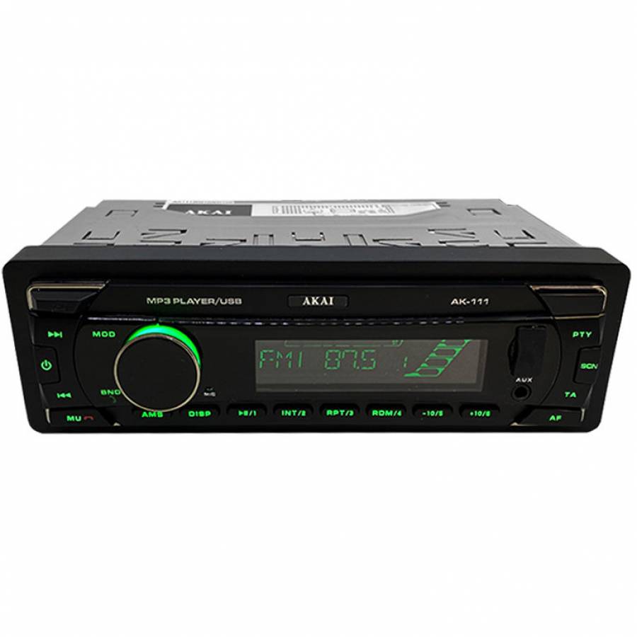Player Auto Mp3  4 X 45w, Ecran Lcd, Intrare Aux, Bluetooth, Port Usb, Iluminare Taste Verde, Modern, Negru