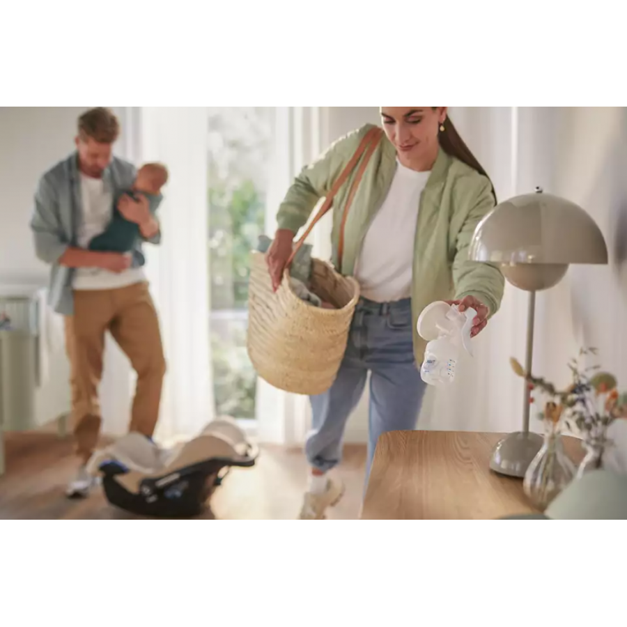 Pompa Manuala Pentru San Philips, Fara Bpa, Sticla Polipropilena Si Tetina Din Silicon, Design Confortabil, Utilizare Usoara, Portabila, Transparenta