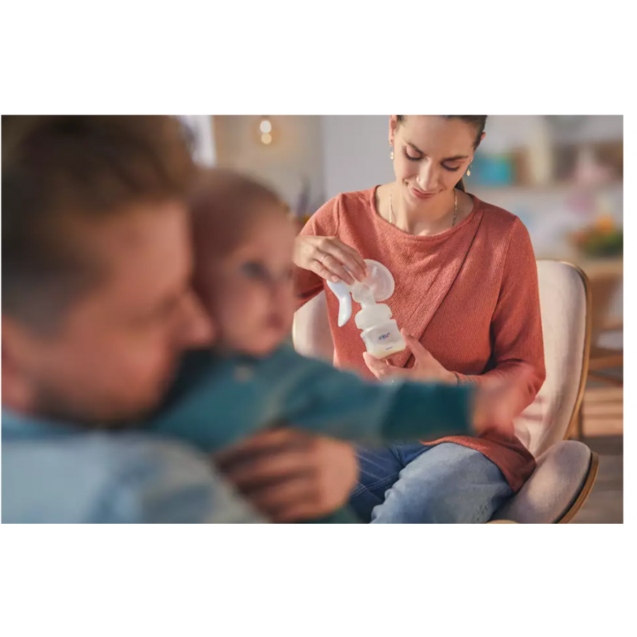 Pompa Manuala Pentru San Philips, Fara Bpa, Sticla Polipropilena Si Tetina Din Silicon, Design Confortabil, Utilizare Usoara, Portabila, Transparenta