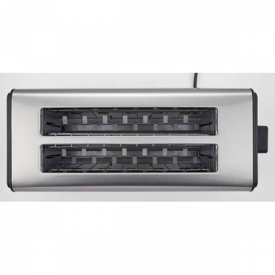 Prajitor De Paine Dublu, 4 Felii De Paine, Putere 1300w, Inox, 6 Trepte De Prajire, Panou De Comanda Mecanic, Tava Firimituri Detasabila, Argintiu