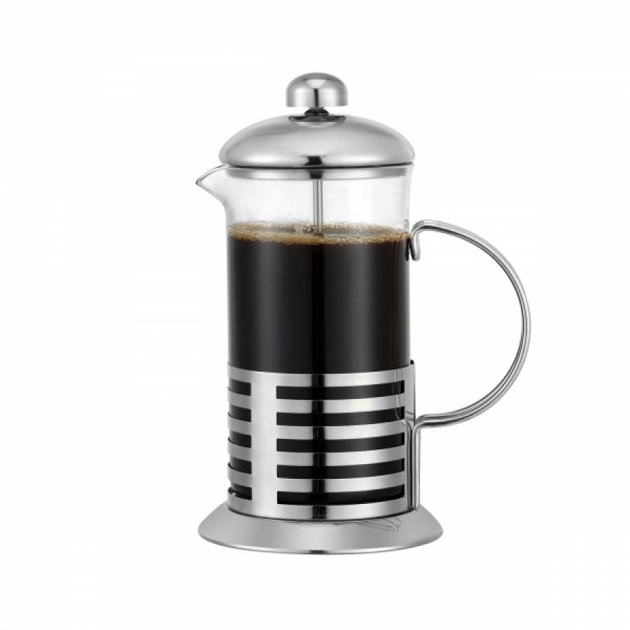 Presa Cafea Klausstech, Poate Filtra 600ml, Destinat Pentru Ceai Si Cafea, Sticla Rezistenta La Temperaturi, Argintiu
