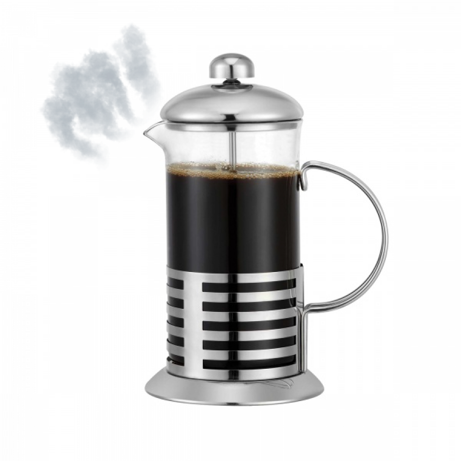 Presa Cafea Klausstech, Poate Filtra 600ml, Destinat Pentru Ceai Si Cafea, Sticla Rezistenta La Temperaturi, Argintiu