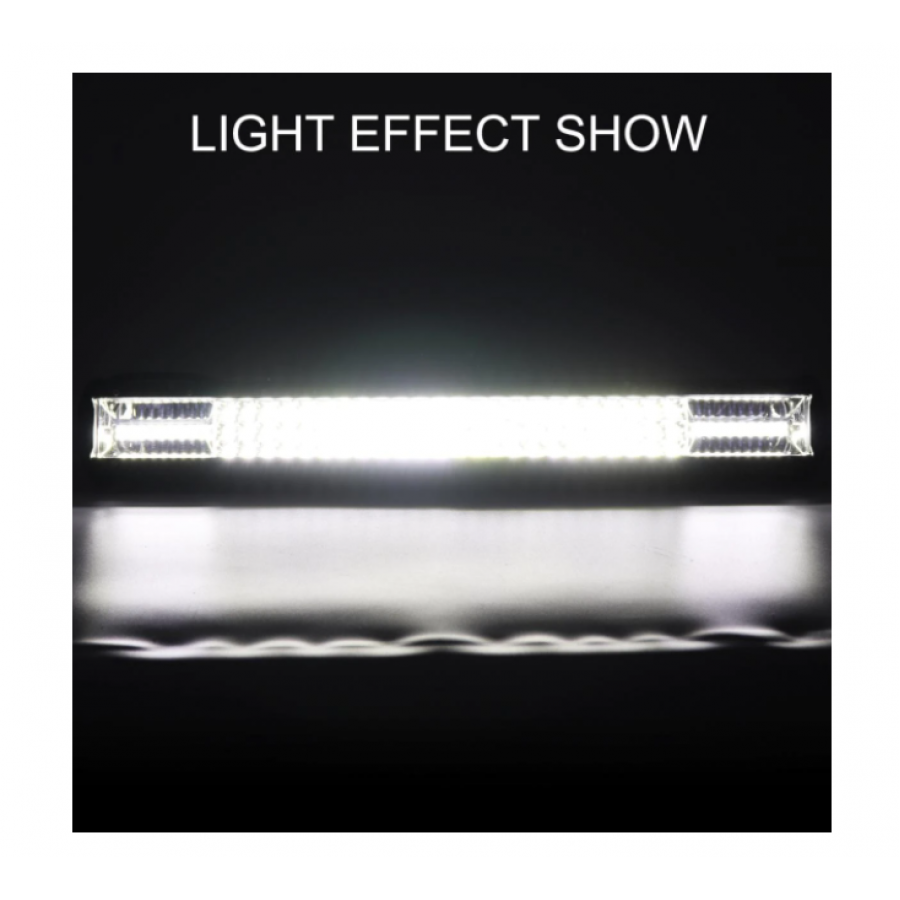 Proiector Auto Led Bar KlaussTech, Bara, Off Road, Putere 360w, 138 Led-uri, Iluminare Flood Si Spot Negru, Negru