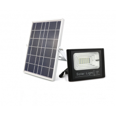 Proiector Cu Panou Solar Klausstech, 42 De Led-uri, Telecomanda, Ip66, Putere 10w, Usor De Instalat, Design Ergonomic, Destinat Pentru Exterior, Negru/alb