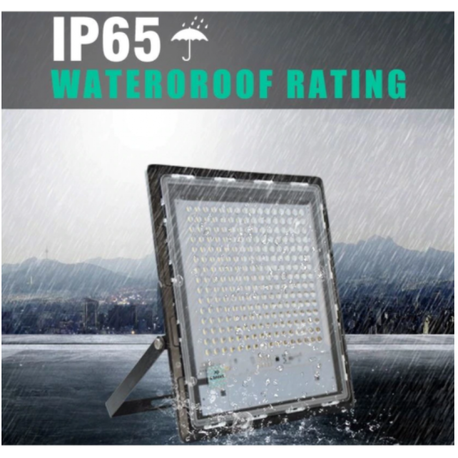 Proiector Cu Panou Solar, Putere 300w, 240 Led-uri, Telecomanda Cu Multiple Functii, Setarea Intensitatii Luminoase, Setare Timpului De Functionare,