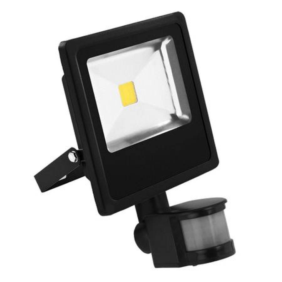 Proiector De Lumina Klausstech Led Cu Tehnologia Senzor De Miscare, Putere De10 W, 760 Lm, Lumina De Zi Alba, 6000 K, Rezistent La Apa Ip66, Design Compact, Culoarenegru