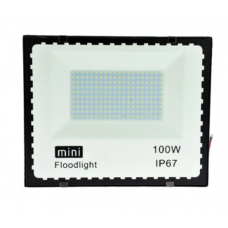 Proiector De Lumina Led Cu Putere De 100 W, Lumina Alb Rece, Design Slim, Dimensiuni Compacte , Protectie Ip67, Durata De Viata 50000 Ore, Culoare Negru