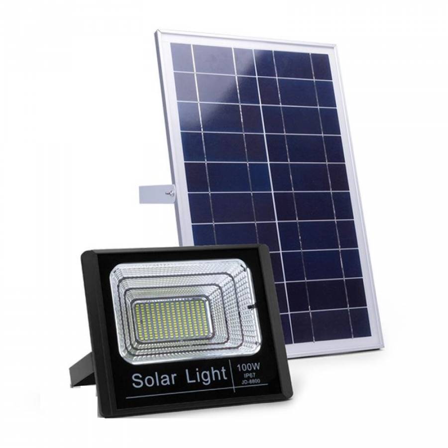Proiector Klausstech Profesional Led , Putere De 25 W Cu Panou Solar, Functia Water Proof Ip67 , Timp De Lucru 13-15 Ore , Telecomanda Inclusa