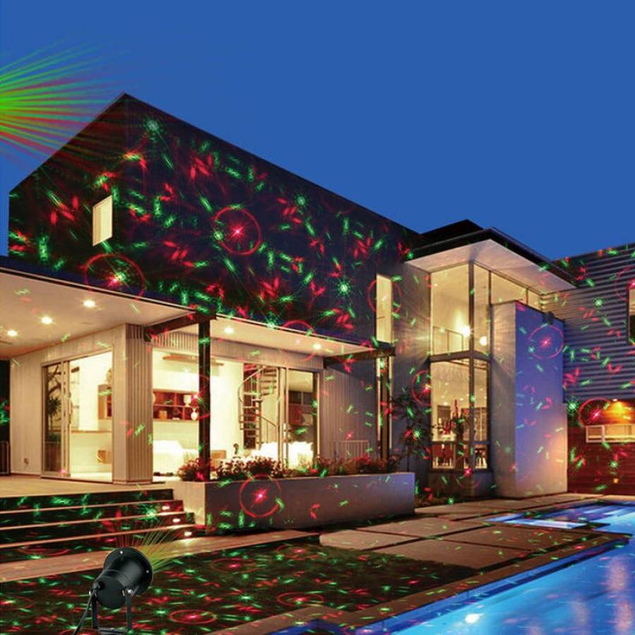 Proiector Laser Pentru Casa, Rezistent La Apa, Cu Joc De Lumini, Culoare Verde + Rosu, Klausstech