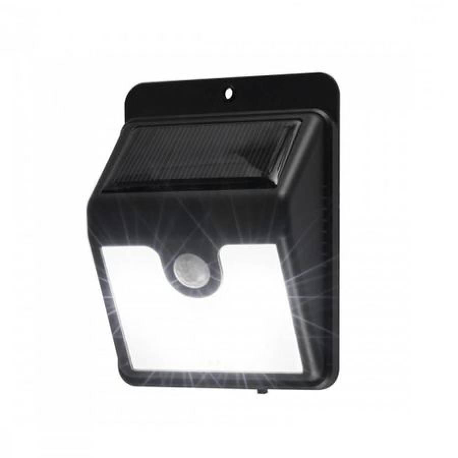 Proiector Led De Exterior Klausstech, Panou Solar Inclus, Senzor De Miscare, Senzor De Lumina Ambientala, Grad De Protectie Ip65, Design Modern, Negru