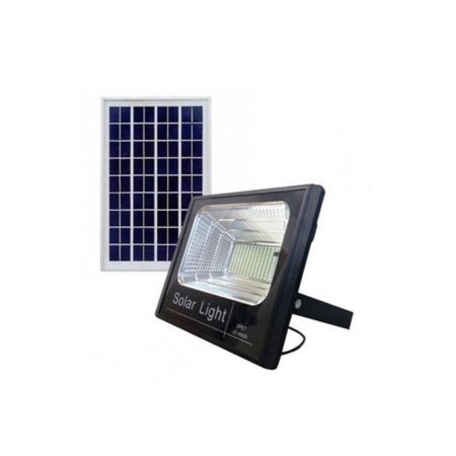 Proiector Led Exterior 25w Alb Rece Cu Panou Solar Jd-8825