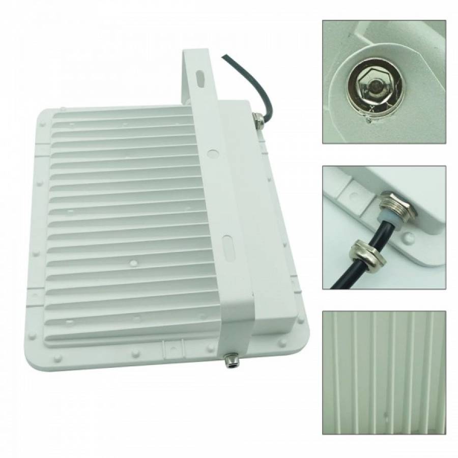 Proiector Led Klausstech, 30w, 2700 Lumeni, Peste 50000 De Ore De Functionare, Ip66, Rezistent La Ploaie, Praf Si Intemperii, Design Compact Si Ergonomic, Alb