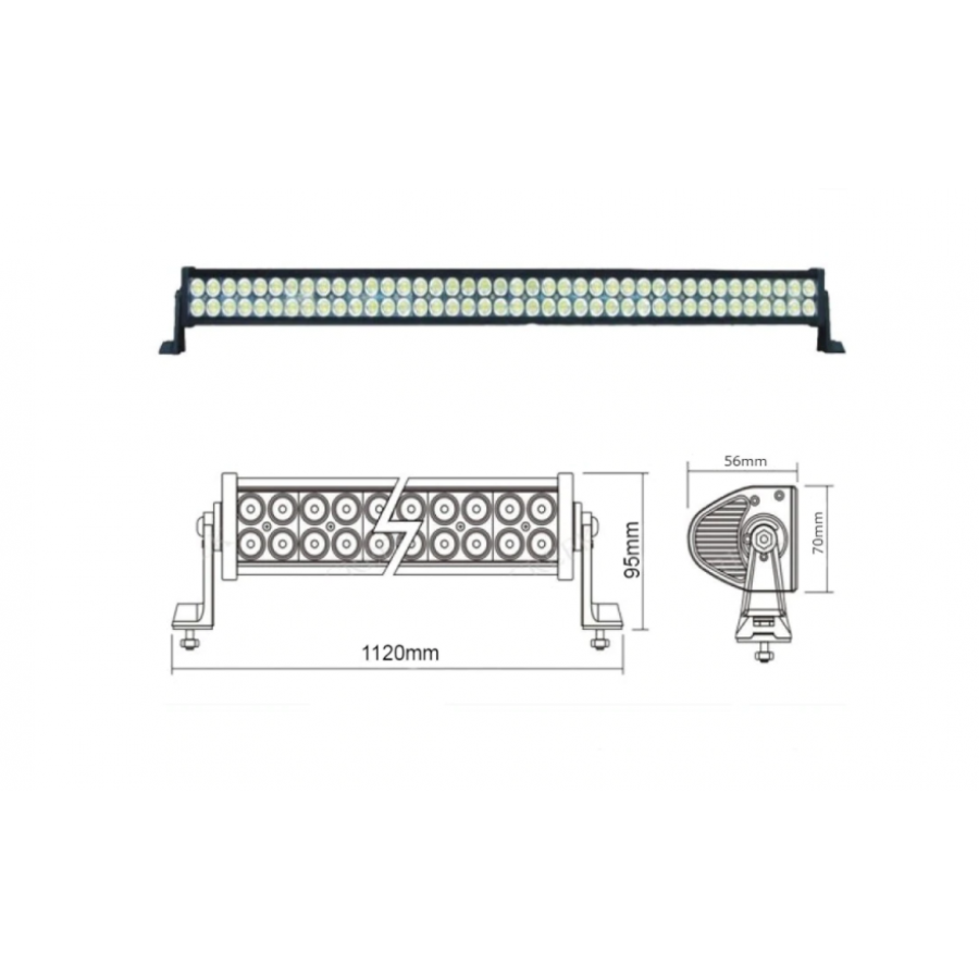 Proiector Profesional Auto Led Klausstech, Cu Suport, Destinat Off Road, 80 De Led-uri, Putere 240w, 12 - 36 V,  Ip68, Aliaj - Aluminiu, Durata De Viata 50000 Ore,negru