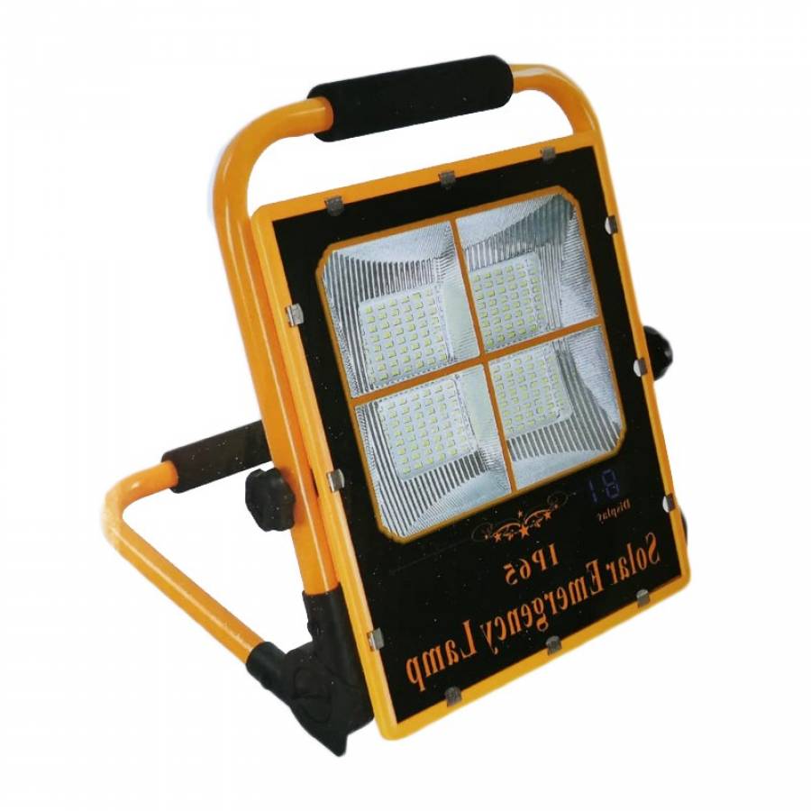 Proiector Solar Led, 60w, 48 Led-uri, Ergonomic, Usor De Folosit, Destinat Pentru Interior Si Exterior, Modern, Galben