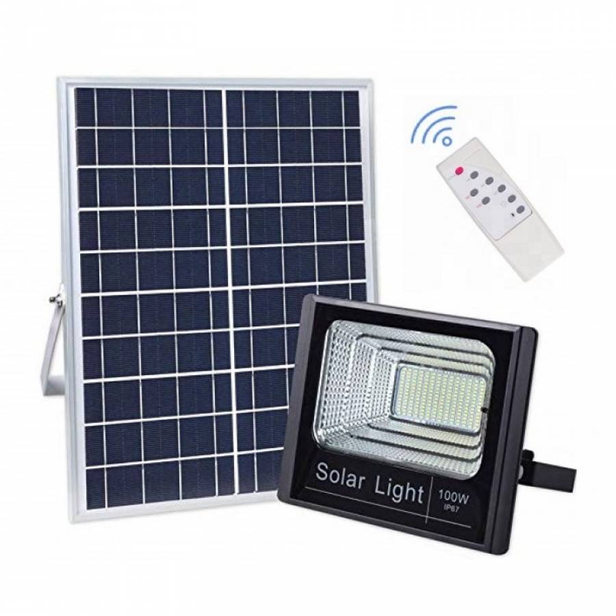 Lumina Stradala Solar LED Telecomanda - 100W IP67 Luminoase