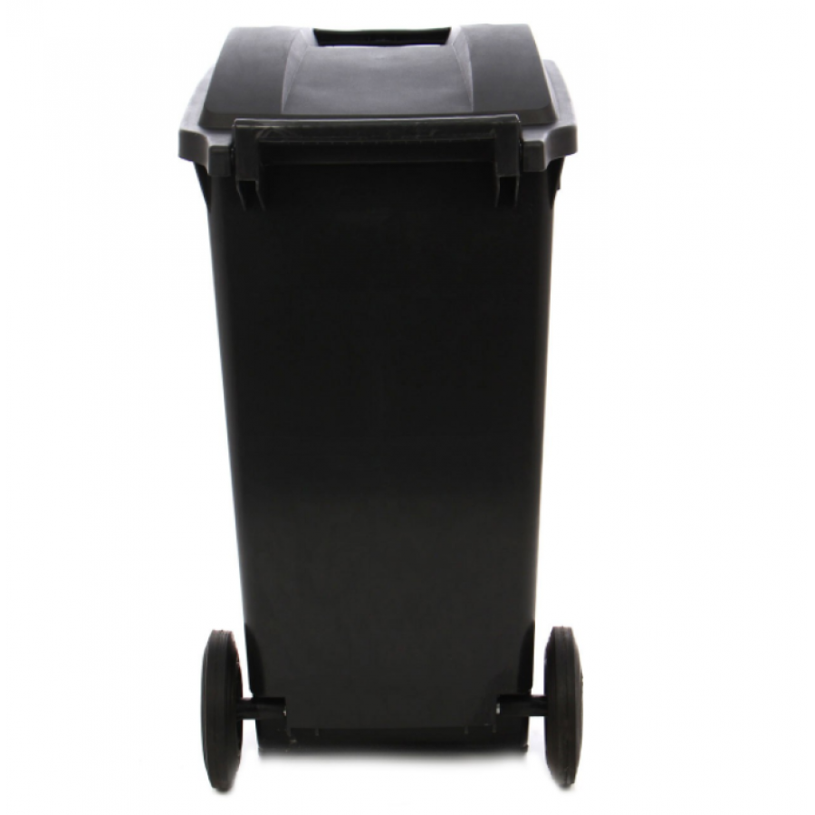 Pubela Pentru Gunoi Klausstech, Capacitate 120l, 2 Roti, Maner De Transport, Ergonomica, Compacta, Negru