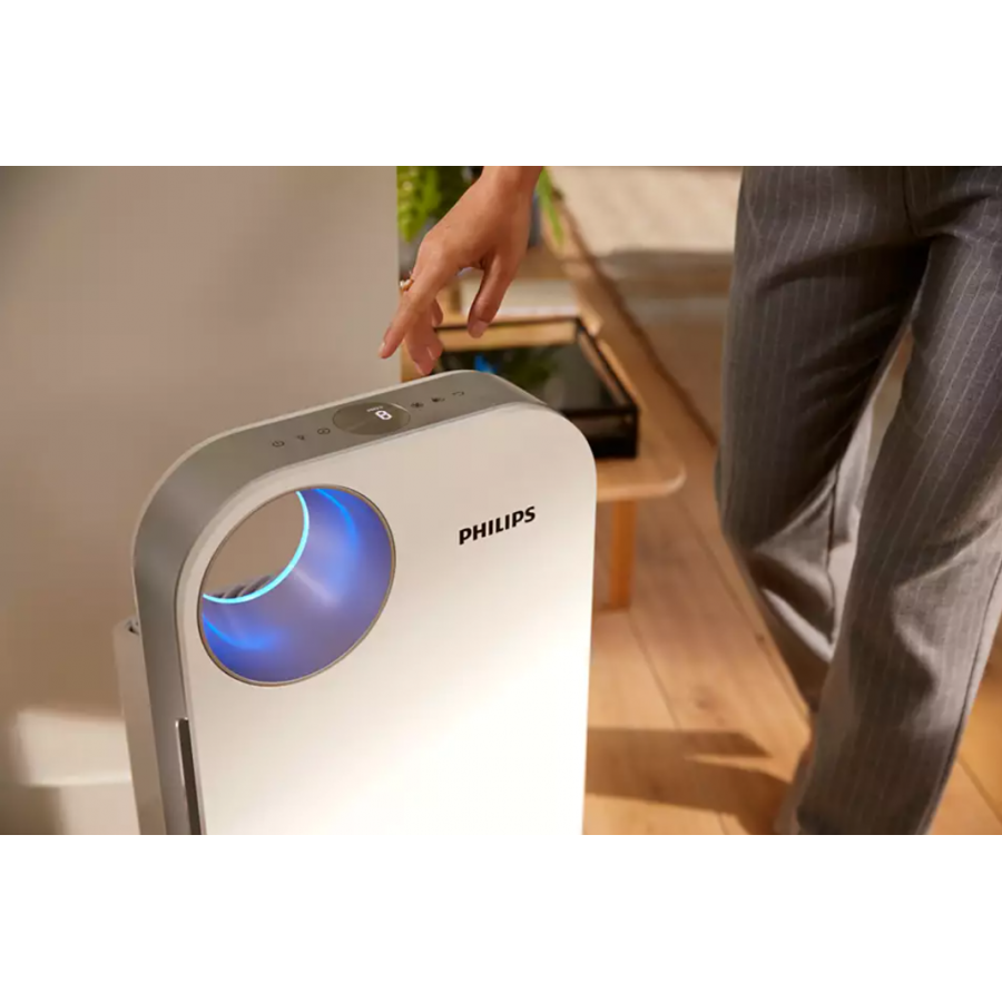 Purificator Philips Aer, 48 M2/516 Ft2, Afisaj Pm2.5, Zgomot 34-64  Db, Feedback Numeric, Tehnologie Aerasense, Vitashield, 65 W, Panou Tactil, 4 Moduri, Culoare Alb