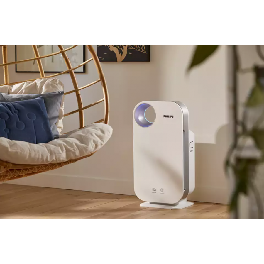 Purificator Philips Aer, 48 M2/516 Ft2, Afisaj Pm2.5, Zgomot 34-64  Db, Feedback Numeric, Tehnologie Aerasense, Vitashield, 65 W, Panou Tactil, 4 Moduri, Culoare Alb