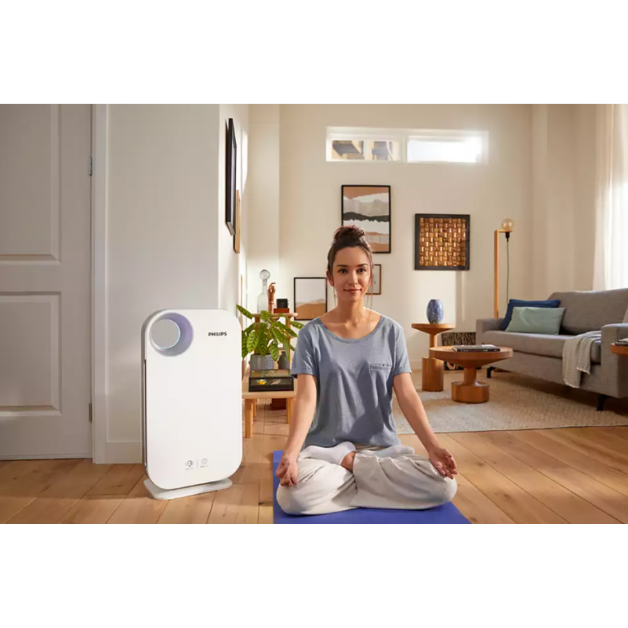 Purificator Philips Aer, 48 M2/516 Ft2, Afisaj Pm2.5, Zgomot 34-64  Db, Feedback Numeric, Tehnologie Aerasense, Vitashield, 65 W, Panou Tactil, 4 Moduri, Culoare Alb