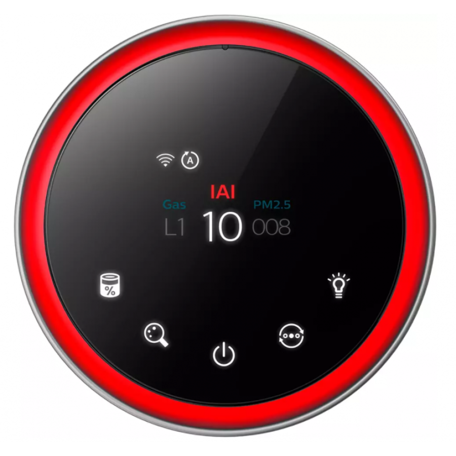 Purificator Philips De Aer Cu Aplicatia Cleanhome+, Filtru Hepa, Incaperi De 73 M², Cadr De 610 M³/h, Inel Colorat, 4 Nivele Turatie, Control Vocal Alexa/google Home, Compatibilitate Androi / Ios, Alb/argintiu Lucios