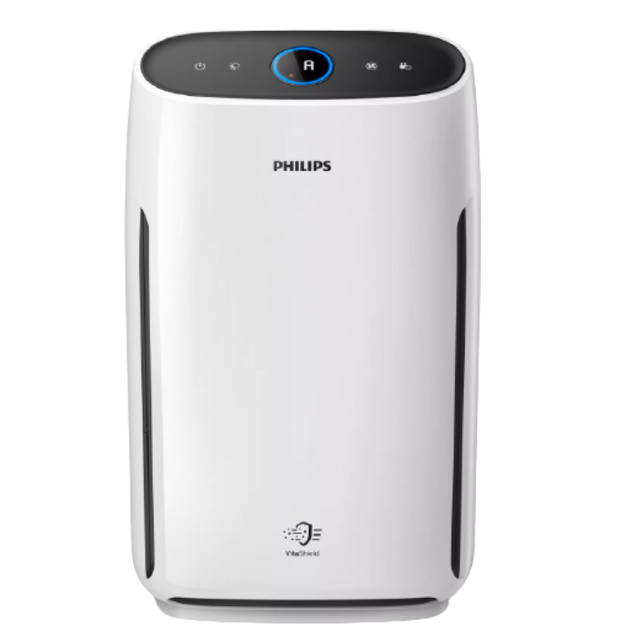 Purificator Philips De Aer Cu Mod Automat, Pana La 32 M2/344 Ft2, Alimentare 50 W, Panou Tactic De Control, Indicatoare De Turatie Ventilator 1, 2, 3, Turbo, Culoare Alb